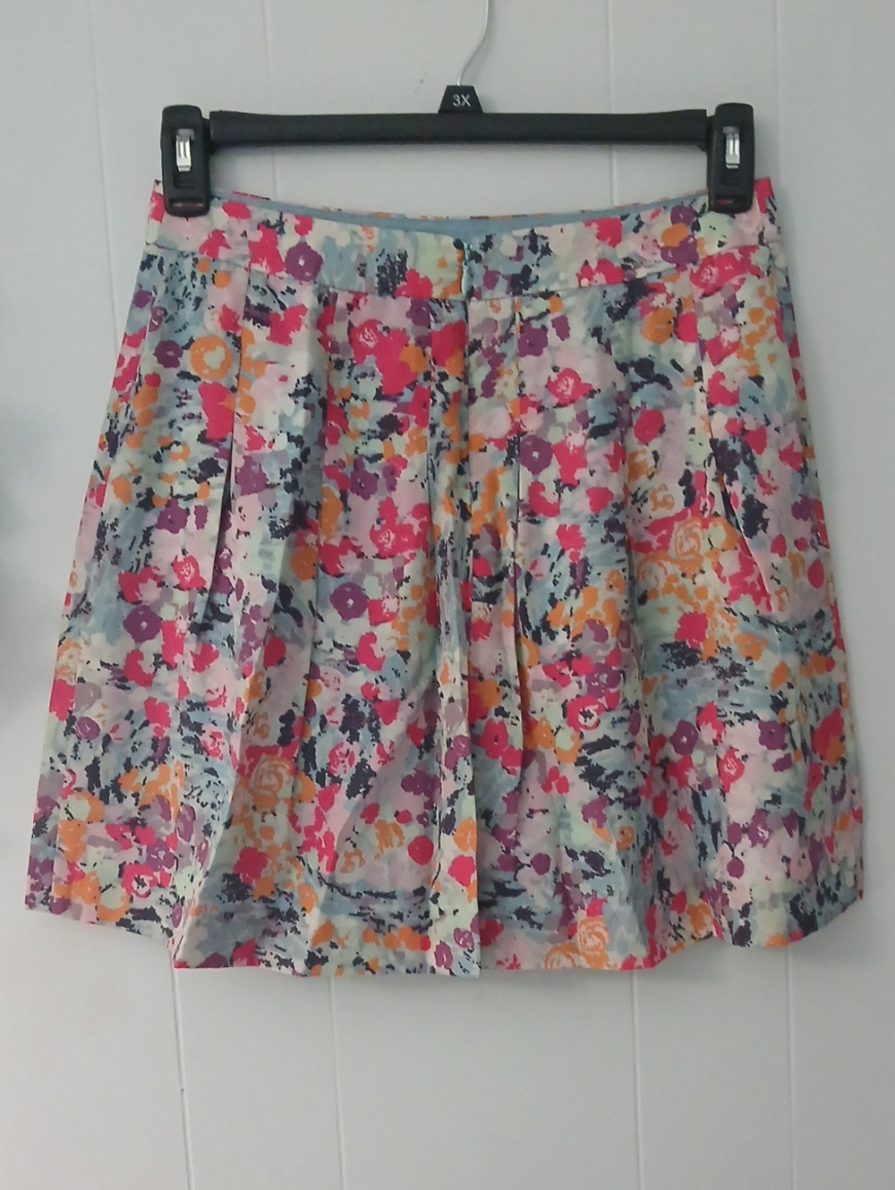 J. Crew Floral Circle Skirt in Pink, Purple, Orange and Gray - Picture 4 of 6